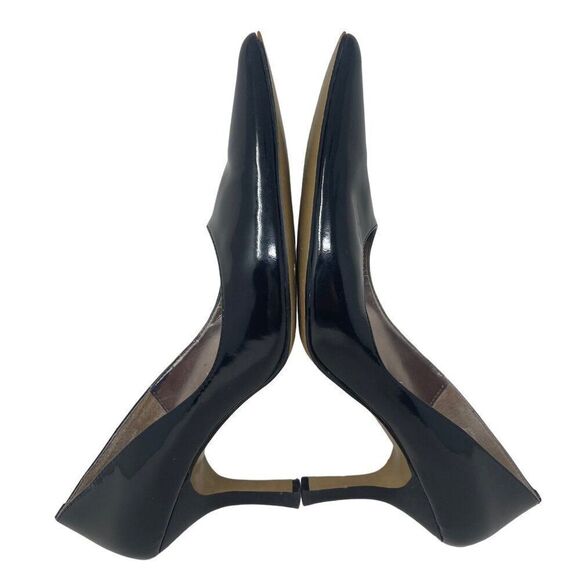 NOT FOR SALE BP. Black Patent Leather Pointed Toe Pumps Size 8.5M Leather Upper - Picture 11 of 12